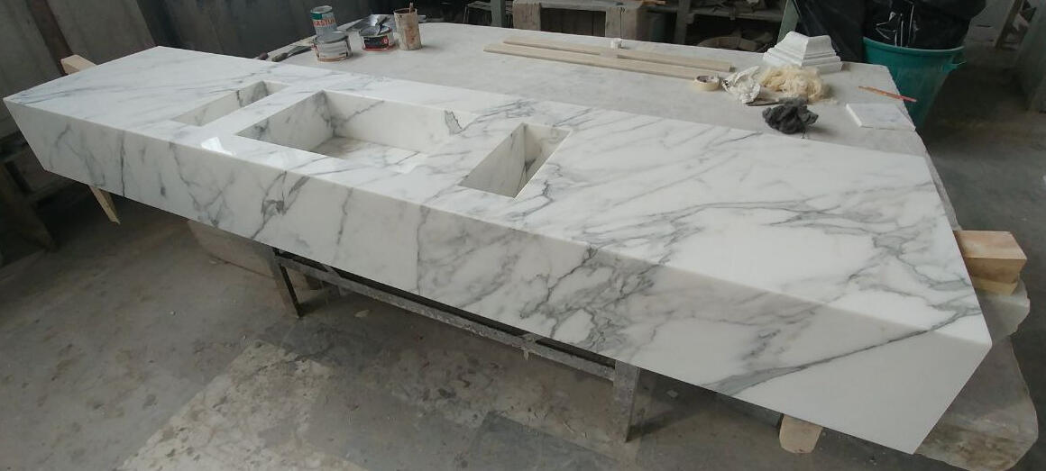 Lavandino marmo bianco carrara